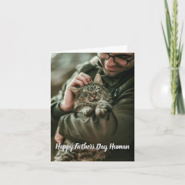 Personalisierter Vatertag von der Katze Karte