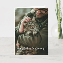 Personalisierter Vatertag von der Katze Karte