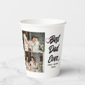 Personalisierter Vatertag, zwei Foto Collage Gesch Pappbecher (Rückseite)