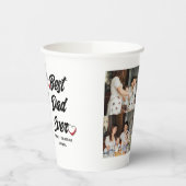 Personalisierter Vatertag, zwei Foto Collage Gesch Pappbecher (Links)