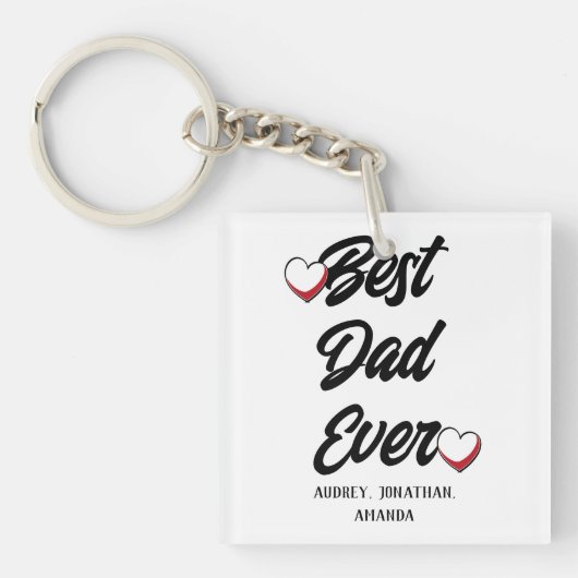 Personalisierter Vatertag, zwei Foto Collage Gesch Schlüsselanhänger (Vorderseite)