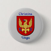 Personalisierter Vega Historischer Schild Button (Vorderseite)