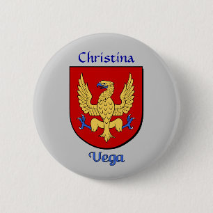 Personalisierter Vega Historischer Schild Button