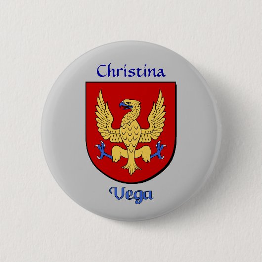 Personalisierter Vega Historischer Schild Button (Vorderseite)