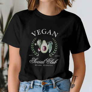 Personalisierter veganer Sozialclub mit individuel T-Shirt