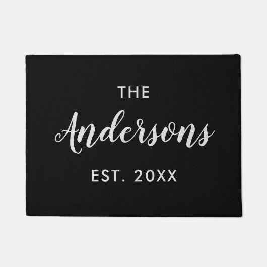 Personalisierter Verheirateter Name Begrüßungstürm Fußmatte (Vorderseite)