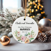 Personalisierter Verheirateter Weihnachtsgeschmack Keramik Ornament