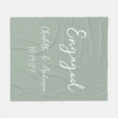 Personalisierter Verlobter Couple Handgeschriebene Fleecedecke (Vorderseite (Horizontal))