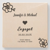 PERSONALISIERTER VERLOBTER UNTERSETZER - LIEBE (Vorderseite)