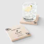 PERSONALISIERTER VERLOBTER UNTERSETZER - LIEBE (Seitenansicht)