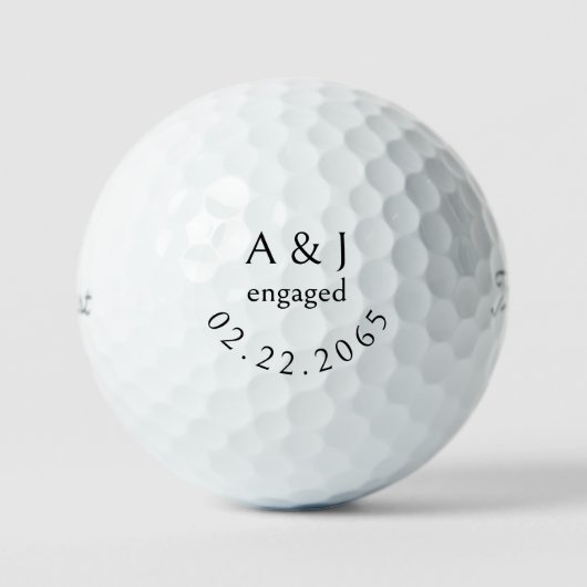 Personalisierter Verlobungstitel Titleist Pro V1 I Golfball (Vorderseite)
