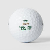 Personalisierter verlorener lustiger Spruch Golfball (Vorderseite)