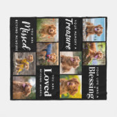 Personalisierter Verlust von Hunde-Foto Fleecedecke (Vorderseite (Horizontal))