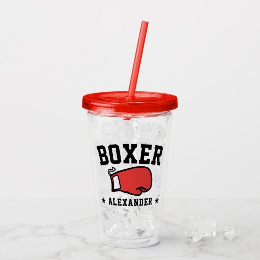 Personalisierter Verpacken-Boxer Acryltrinkbecher (Rückseite Ice)