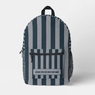 Personalisierter vertikaler Streifenrucksack Bedruckter Rucksack