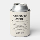 Personalisierter Verwaltungsassistent Funny Dosenkühler (Kanne Vorderseite)