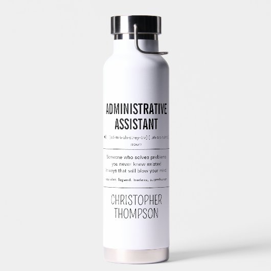 Personalisierter Verwaltungsassistent Funny Trinkflasche (Links)