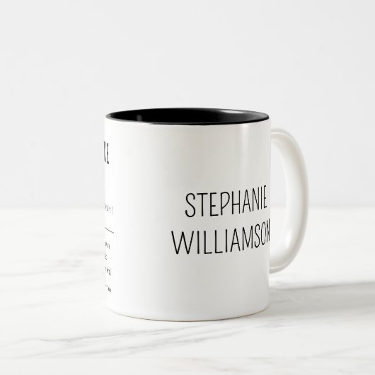 Personalisierter Verwaltungsassistent Funny Zweifarbige Tasse (VorderseiteRechts)