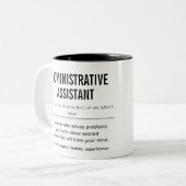Personalisierter Verwaltungsassistent Funny Zweifarbige Tasse (Vorderseite Links)