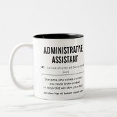 Personalisierter Verwaltungsassistent Funny Zweifarbige Tasse (Links)