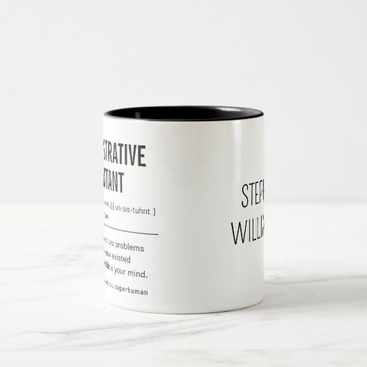 Personalisierter Verwaltungsassistent Funny Zweifarbige Tasse (Mittel)