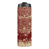 Personalisierter Verzauberer Mandala mit Gold Star Thermosbecher (Vorderseite)