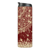 Personalisierter Verzauberer Mandala mit Gold Star Thermosbecher (Nach rechts gedreht)