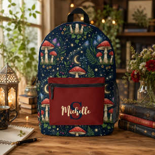 Personalisierter verzauberter Pilz-Rucksack Bedruckter Rucksack
