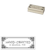 Personalisierter Verzierter handgefertigter Vintag Gummistempel (Stempel)