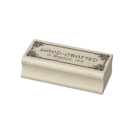 Personalisierter Verzierter handgefertigter Vintag Gummistempel (Stempel)