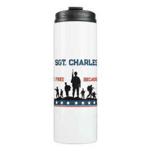 Personalisierter Veteranentag   Individuelle Name  Thermosbecher