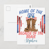 Personalisierter Veteranentag Postkarte (Vorne/Hinten)