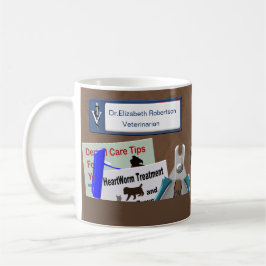 Personalisierter veterinärmedizinischer Entwurf in Kaffeetasse