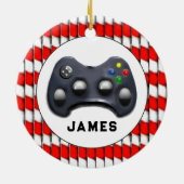 Personalisierter VideoGamer Keramik Ornament (Hinten)