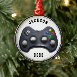Personalisierter VideoGamer Ornament Aus Metall