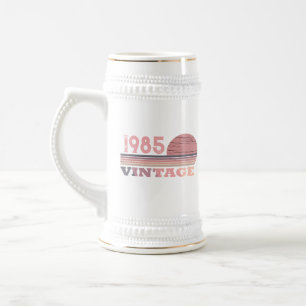 Personalisierter vierzig moderner Vintage 40. Gebu Bierglas