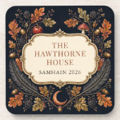 Personalisierter viktorianischer Samhain-Botanik-K Getränkeuntersetzer (Vorderseite)