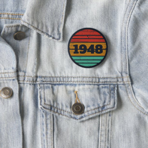 personalisierter vintage 75. Geburtstag Button