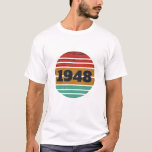 personalisierter vintage 75. Geburtstag T-Shirt