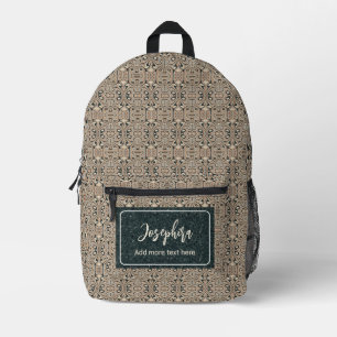Personalisierter Vintage-Abstrakter Quarzstein Nat Bedruckter Rucksack