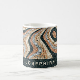 Personalisierter Vintage-Abstrakter Quarzstein Nat Kaffeetasse