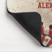 Personalisierter Vintage-Baseball Mousepad (Ecke)