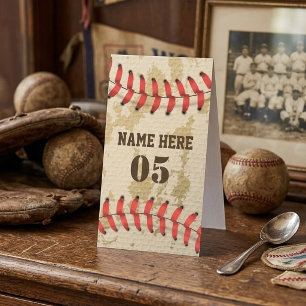 Personalisierter Vintage-Baseball-Name Nummer Retr