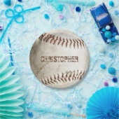 Personalisierter Vintage-Baseball Pappteller (Party)