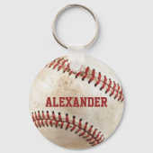 Personalisierter Vintage-Baseball Schlüsselanhänger (Vorderseite)
