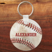 Personalisierter Vintage-Baseball Schlüsselanhänger (Vorderseite)