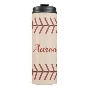 Personalisierter Vintage-Baseball-Thermal-Tumbler- Thermosbecher