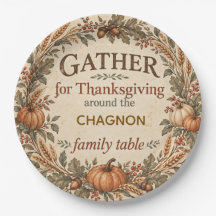 Personalisierter vintage Bauernhaus Thanksgiving P