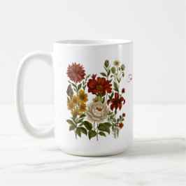 Personalisierter Vintage-Blumenbecher, Maßgeschnei Kaffeetasse
