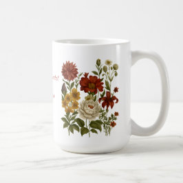 Personalisierter Vintage-Blumenbecher, Maßgeschnei Kaffeetasse